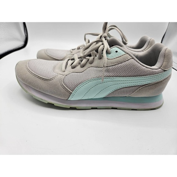 Puma Soft Foam Optimal Comfort Size 9 Light Gray/Teal Green Athletic Shoes - Picture 3 of 12